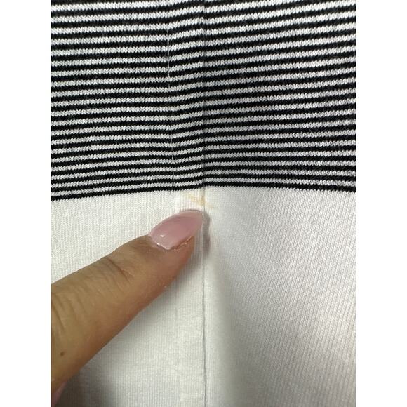 Madewell NWT Women’s Black White Striped Easy Crewneck Long Sleeve Top size XS - Picture 8 of 9